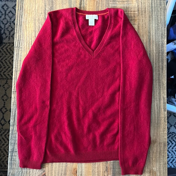 Red Cashmere Sweater size L - Picture 2 of 3